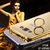 Rajkonna Samsung Galaxy J3 Luxury Gold Plating Aluminum Metal Back Cover