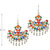 Silver Plated Multicolor Tribal Afgani Earring by Meia