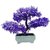 Random 3 Headed Artificial Bonsai Tree with Purple and White Leaves