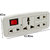 2 Pin Travel Universal Adaptor Plug 4 Socket Power Plug Socket Multiplug Switch Protector With ON/OFF Indicator(10 AMP)