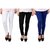 BuyNewTrend White Black Royal Blue Cotton Legging For Women-Pack of 3