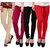 BuyNewTrend Beige Maroon Black Red Cotton Legging For Women-Pack of 4
