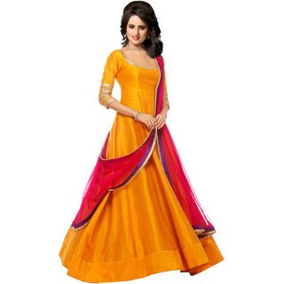 yellow anarkali suit online