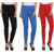 BuyNewTrend Black Sky Red Plain Full Length Woolen/Winter Legging For Women