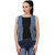 BuyNewTrend Sleeveless Denim Blue Shrug/Jacket For Women