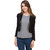BuyNewTrend Cotton Lycra Black Shrug with Top For Women