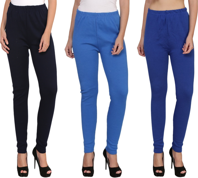 Buy Navy Leggings for Women by BUYNEWTREND Online