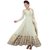 Aika Women's Georgette Fabric Embroidered Dress Material (Free SizeCream)DR042AO1349