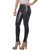 Timbre Black Skinny Fit Faux Leather Streachable Ankle Length Jeggings / Leggings