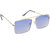 Arzonai Geneva Blue Square Shape UV Protected Sunglasses for Men & Women (MA-903-S5)