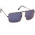 Arzonai Gentle Blue Rectangle Shape UV Protected Sunglasses for Men's (MA-083-S7)