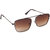 Arzonai Dapper Brown Square Shape UV Protected Sunglasses for Men & Women (MA-2222-S4)