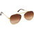 Arzonai Trending Brown Aviator Shape UV Protected Sunglasses for Men & Women (MA-7777-S1)
