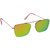 Arzonai Dapper Orange Square Shape UV Protected Sunglasses for Men & Women (MA-2222-S11)