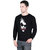 Klamotten Men's Black Round Neck Printed Cotton Sweatshirt