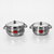Sumeet 2 Pcs Stainless Steel Induction & Gas Stove Friendly Belly Shape Container Set / Handi Set / Cookware Set With Lids Size No.10 & No.11