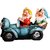 Wonderland Two Gnome Sitting in car solar light (Garden or home decor , gifting , gift)