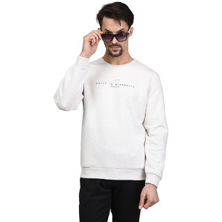 Buy Octave Men's White Melange Sweatshirt Online @ ₹1014 from ShopClues