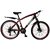 FRRX Mountain Bicycle with High carbon steel frame and 26 wheels, redblack