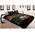 vrinda home decor printed velvet double bedsheet with two pillow cover