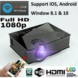 WIFI 1080p HD video Projector with HDMI/VGA/USB/SD/AV/DLNA/MIRACAST support