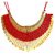 Aabhu Gold Plated Handmade Funky Thread Choker Necklace Jewellery Set With Earring For Women And Girls