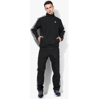 Adidas Polyester Black 3S TS Woven Tracksuit