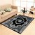 Manvi Creations Black Floral carpet