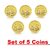 Set of 5 SK1 Golden Metal Laxmi Ganesh Gold Coins