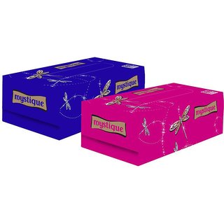 Mystique Soft 2 Ply Face Tissue Pack of 2- 100 Pulls Each Box (200 sheets) 200 Pulls (400 sheets)