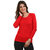 BuyNewTrend Red Woolen Sweater/Pullover For Women