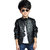Pari & Prince Boys Black Full Sleeves Leather Jacket