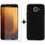 Mobik Tempered Glass for Samsung Galaxy J7 Max With Carbon Fiber Black Back Cover
