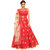 AIKA Red Art Silk Self Design Semi Stitched Gown