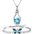Oviya Combo of Infinite Love Blue Bracelet and Bottle Love Pendant with Crystal Stones CO2104690R