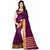 Meia Purple and Golden Art Silk Lace Saree With Blouse