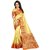 Meia Yellow Cotton Self Design Festive Saree With Blouse