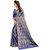 Meia Blue Cotton Self Design Festive Saree With Blouse
