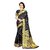 CRAZYDDEAL Black Banarasi Silk Woven Design Traditional saree With Blouse Piece