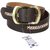 VOGARD Men's Genuine Braided Leather Belt Black and brown  SV-BL-002