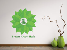 Wall Dreams Greenleaves Ganesha Wall Stickers(60cmX60cm)
