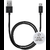 Data cable USB - microUSB, reversible connectors, 2m, black, Deppa
