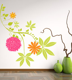 Wall Dreams Hanging green leaves Wall Stickers(60cmX60cm)
