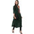 Janasya Women's Dark Green Crepe Graphic Print Straight Kurti