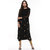 Janasya Women's Crepe Straight Gold Foil Print Kurti