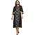 Janasya Women's Crepe Straight Gold Foil Print Kurti