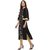 Janasya Women's Crepe Straight Gold Foil Print Kurti
