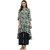 Janasya Women's Multicolor Embellished Cotton High Low Hemline Kurti