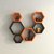 Onlineshoppee Hexagon Designer Storage Shelf, Set of 6 (Orange and Brown)