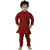 JBN Creation Boys Cotton Silk Kurta & Pyjama Set For Kids (Color: Maroon)